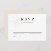 Cartons Réponse Fleur dessinée à la main illustrée (Devant / Derrière)