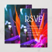 Cartons Réponse Fleur d'oiseau de paradis colorée (Devant / Derrière)