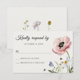 Cartons Réponse Fleur florale esthétique