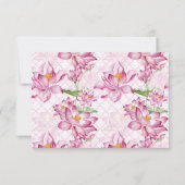 Cartons Réponse Fleur Lotus indienne d'aquarelle (Dos)