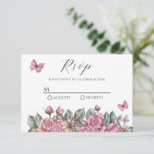 Cartons Réponse Fleur rose rose rustique (Debout devant)