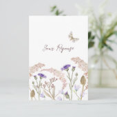 Cartons Réponse Fleur sauvage à fleurs brun mariage de automne sim (Debout devant)