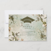 Cartons Réponse Fleur sauvage Bloom Graduation Party (Devant)