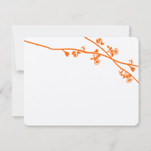 Cartons Réponse Fleur sauvage de corail orange Mariage rustique RS
