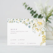Cartons Réponse Fleur sauvage de printemps Boho Pampas Mariage (Debout devant)