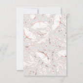Cartons Réponse Fleur sauvage dessiné à la main Rose Gold Wedding (Dos)