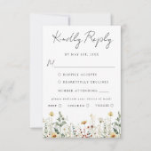 Cartons Réponse Fleur sauvage d'été Mariage de terrain (Devant)