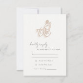 Cartons Réponse Fleur sauvage d'or Blush Krishna Mariage indien (Devant)