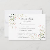 Cartons Réponse Fleur sauvage Elégant Jardin Moderne Mariage Flora (Devant)