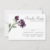 Cartons Réponse Fleur sauvage | Entree des fleurs de Bohême violet (Devant)