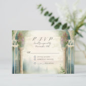 Cartons Réponse Fleur sauvage Forêt de prairie Élégant Mariage flo (Debout devant)