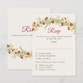 Cartons Réponse Fleur sauvage Jaune Marigold Mariage de feuillage (Devant / Derrière)