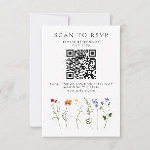 Cartons Réponse Fleur sauvage LGBTQ Gay pride Floral Mariage QR Co