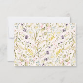 Cartons Réponse Fleur sauvage Oval Spring Boho Pampas Mariage (Dos)