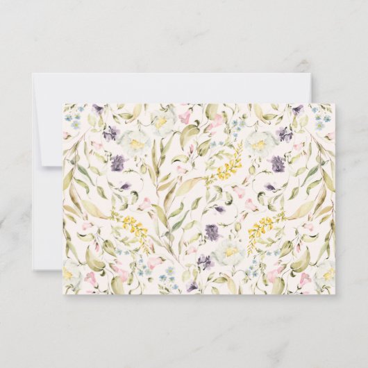 Cartons Réponse Fleur sauvage Oval Spring Boho Pampas Mariage (Dos)