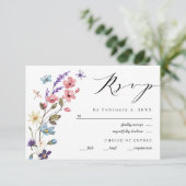 Cartons Réponse Fleur sauvage Printemps Été Floral Mariage (Debout devant)