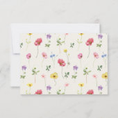 Cartons Réponse Fleur sauvage Rustic Chic Floral Mariage campagnar (Dos)