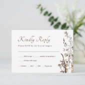 Cartons Réponse Fleur sauvage rustique automne flamme mariage flor (Debout devant)