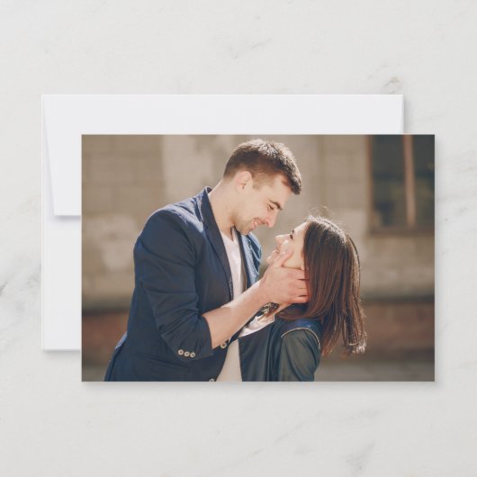 Cartons Réponse Fleur sauvage Rustique Pays Boho Navy QR Code Phot (Dos)