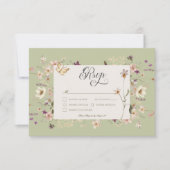 Cartons Réponse Fleur sauvage rustique Sage Green (Devant)