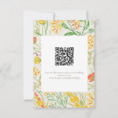 Cartons Réponse Fleur sauvage Wild Meadow QR Code Mariage extérieu (Dos)