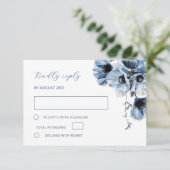 Cartons Réponse Fleur transparente bleue (Debout devant)