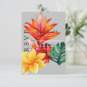 Cartons Réponse Fleur tropicale  (Debout devant)