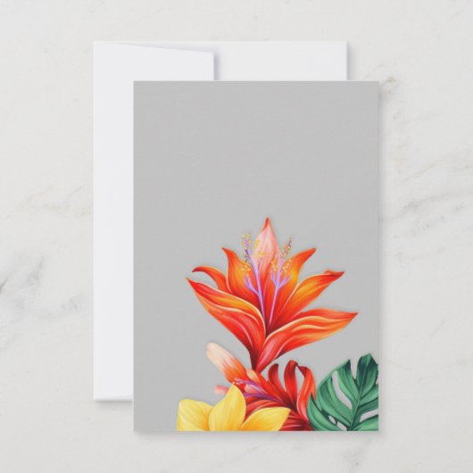 Cartons Réponse Fleur tropicale  (Dos)