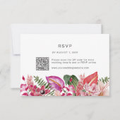 Cartons Réponse Fleur tropicale colorée (Devant)