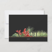 Cartons Réponse Fleur tropicale et mariage foncé feuille (Dos)