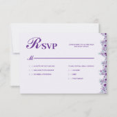 Cartons Réponse Fleur violette élégante (Devant)