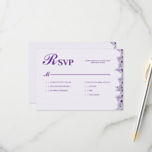 Cartons Réponse Fleur violette élégante