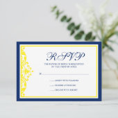 Cartons Réponse Fleuron bleu et jaune (Debout devant)