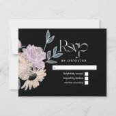 Cartons Réponse Fleurs aquarelle Mariage (Devant)