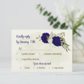 Cartons Réponse Fleurs beiges royales mariage botanique (Debout devant)