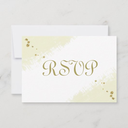 Cartons Réponse fleurs blanches et or vert feuille choix (Dos)
