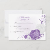 Cartons Réponse fleurs blanches et violettes botaniques (Devant)