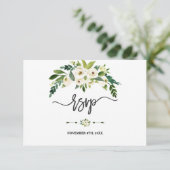 Cartons Réponse Fleurs Blanches Moderne à Fleurs Écriture Manuscri (Debout devant)