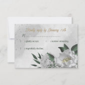 Cartons Réponse fleurs blanches romantiques verdure mariage botani (Devant)
