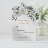 Cartons Réponse fleurs blanches romantiques verdure mariage botani (Debout devant)