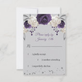 Cartons Réponse Fleurs blanches violettes et poussiéreuses gris (Devant)