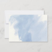 Cartons Réponse Fleurs bleues poussiéreuses, mariage d'hiver flora (Dos)