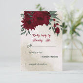 Cartons Réponse Fleurs bourguignonnes mariage (Debout devant)