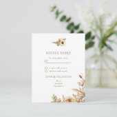 Cartons Réponse Fleurs Chic Boho | Mariage des fleurs d'automne (Debout devant)