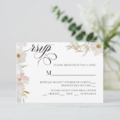 Cartons Réponse Fleurs d'aquarelle crème et bleu (Debout devant)