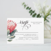 Cartons Réponse Fleurs d'aquarelle en teinte Protea (Debout devant)