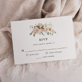 Cartons Réponse Fleurs d'aquarelle neutres Boho simples | MARIAGE