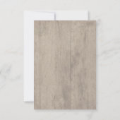 Cartons Réponse Fleurs d'aquarelle rose Mariage rustique en bois R (Dos)