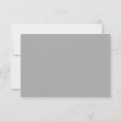 Cartons Réponse Fleurs d'argent sur Mariage gris (Dos)