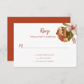 Cartons Réponse Fleurs d'automne d'octobre rustique (Devant / Derrière)